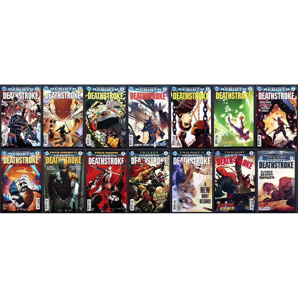 DC‎ Comics Rebirth Deathstroke Comic Lot Issues 1-14 + Rebirth One-Shot 2016-17